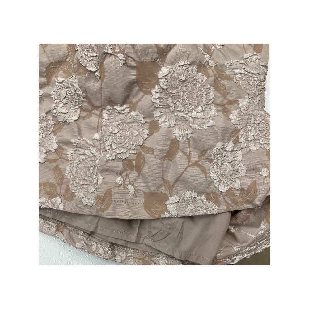 Windsor Brown Bustier Textured Floral Strapless Mini Dress Large NWT Lined - Picture 10 of 11